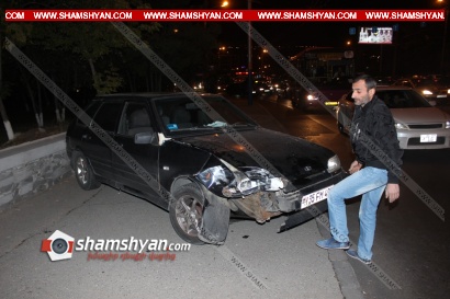Շղթայական ավտովթար Երևանում. բախվել են 2 Nissan-ները, Mercedes-ն ու LADA-ն. վերջինը հայտնվել է հետիոտնի համար նախատեսված վայրում