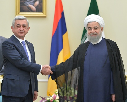 Սերժ Սարգսյանը հանդիպում է ունեցել Իրանի նախագահ Հասան Ռոհանիի հետ