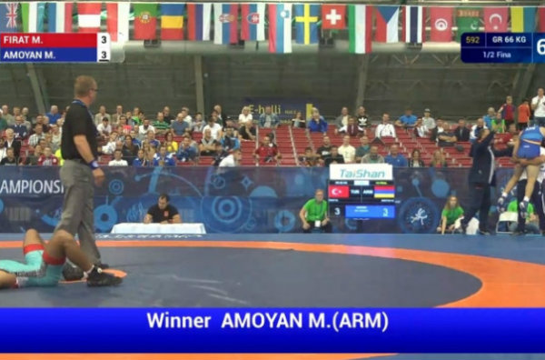 Ըմբշամարտի ԱԱ. Մալխաս Ամոյանը դուրս է եկել եզրափակիչ` հաղթելով ադրբեջանցի և թուրք ըմբիշներին
