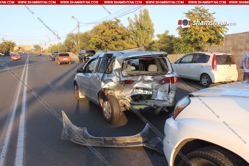 Խոշոր ավտովթար Երևանում. 22-ամյա վարորդը Lexus-ով բախվել է 28-ամյա կին վարորդի Mazda-ի հետնամասին. կան վիրավորներ