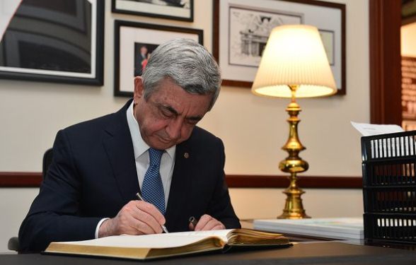 Սերժ Սարգսյանը ստորագրել է ԱԺ-ի ընդունած մի շարք օրենքներ