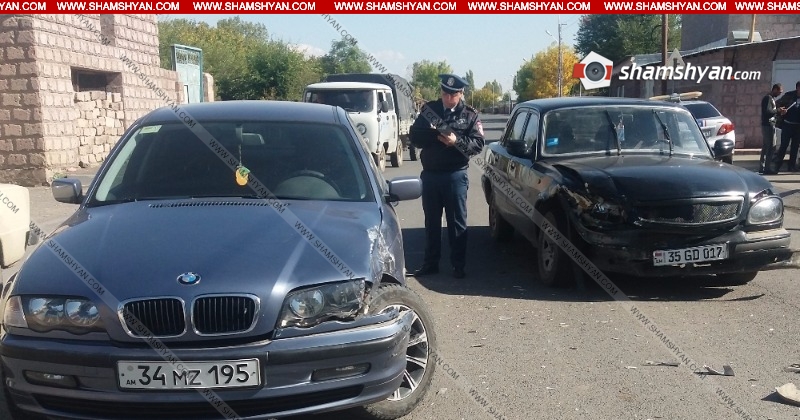 Ավտովթար Շիրակի մարզում. Հոռոմ գյուղում բախվել են 25-ամյա վարորդի BMW-ն ու 59-ամյա վարորդի ГАЗ 2410-ը