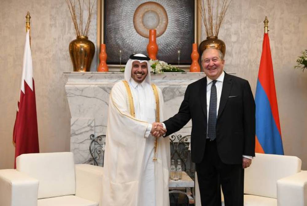 Արմեն Սարգսյանը Դոհայում հանդիպել է Կատարի Պետության վարչապետի հետ