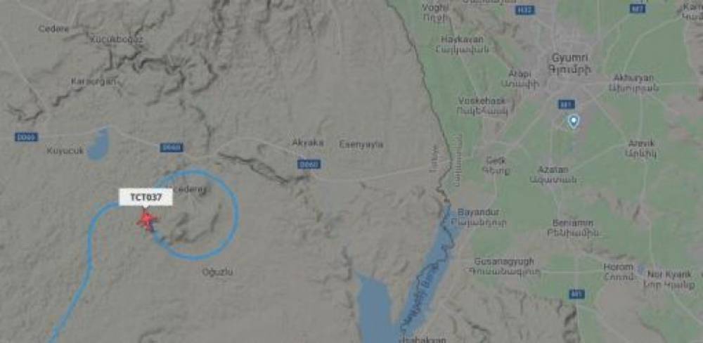 Թուրքական Bayraktar TB2 ԱԹՍ-ն հետախուզական թռիչք է իրականացնում Գյումրու օդանավակայանի մոտ