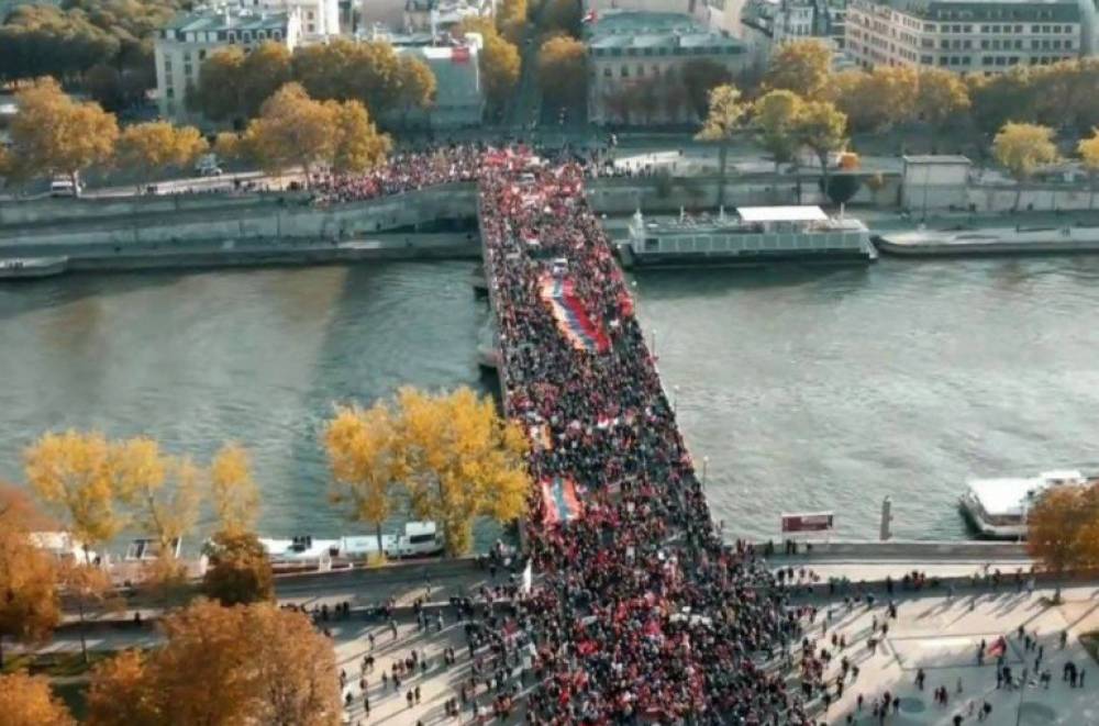 Ֆրանսիահայերը հերթական բողոքի խաղաղ ցույցն են անցկացրել Փարիզում