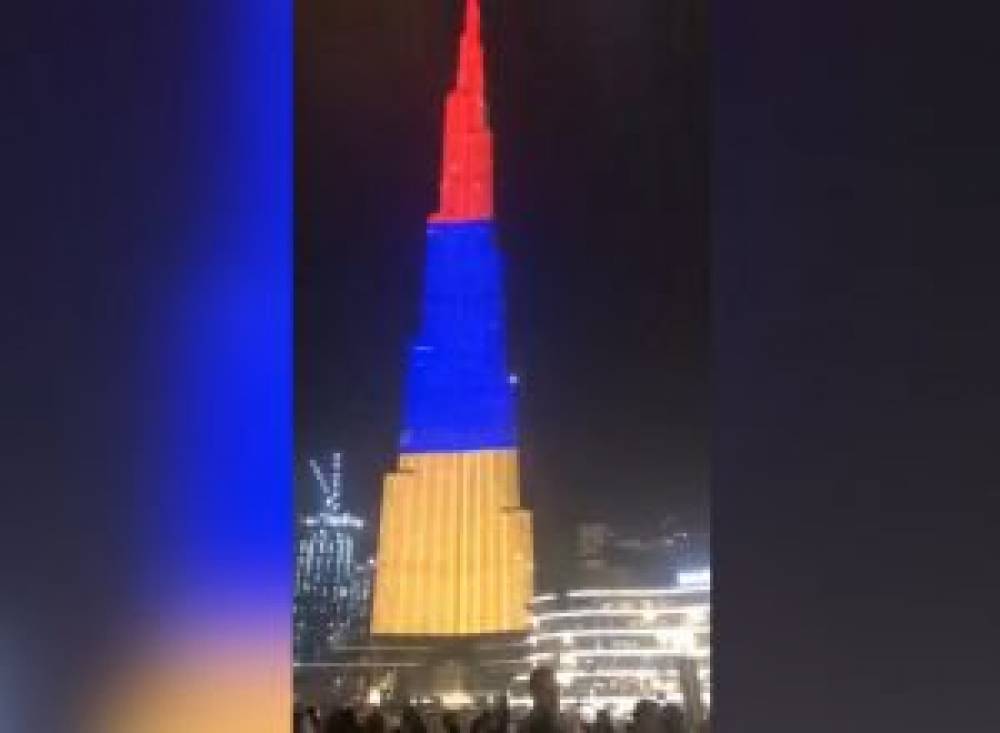 Դուբայում աշխարհի ամենաբարձր երկնաքերը լուսավորվել է հայկական եռագույնով