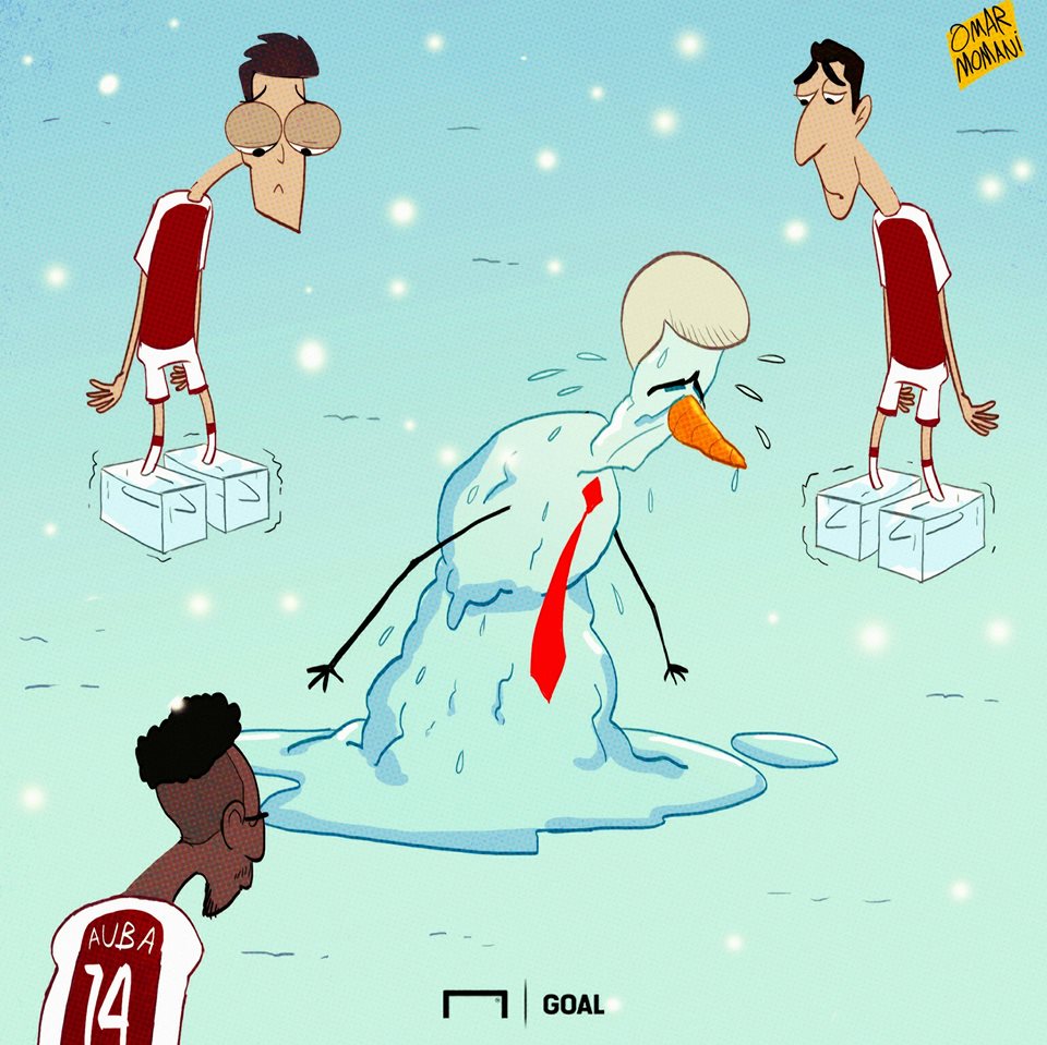 Արսենալի հարձակման տխուր եռյակը Մոմանիի նոր ծաղրանկարում