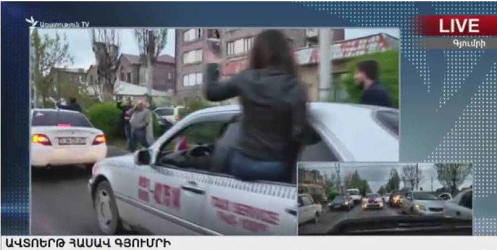 Ավտոերթը հասավ Գյումրի,րոպեներ անց կմեկնարկի հանրահավաքը.ուղիղ միացում