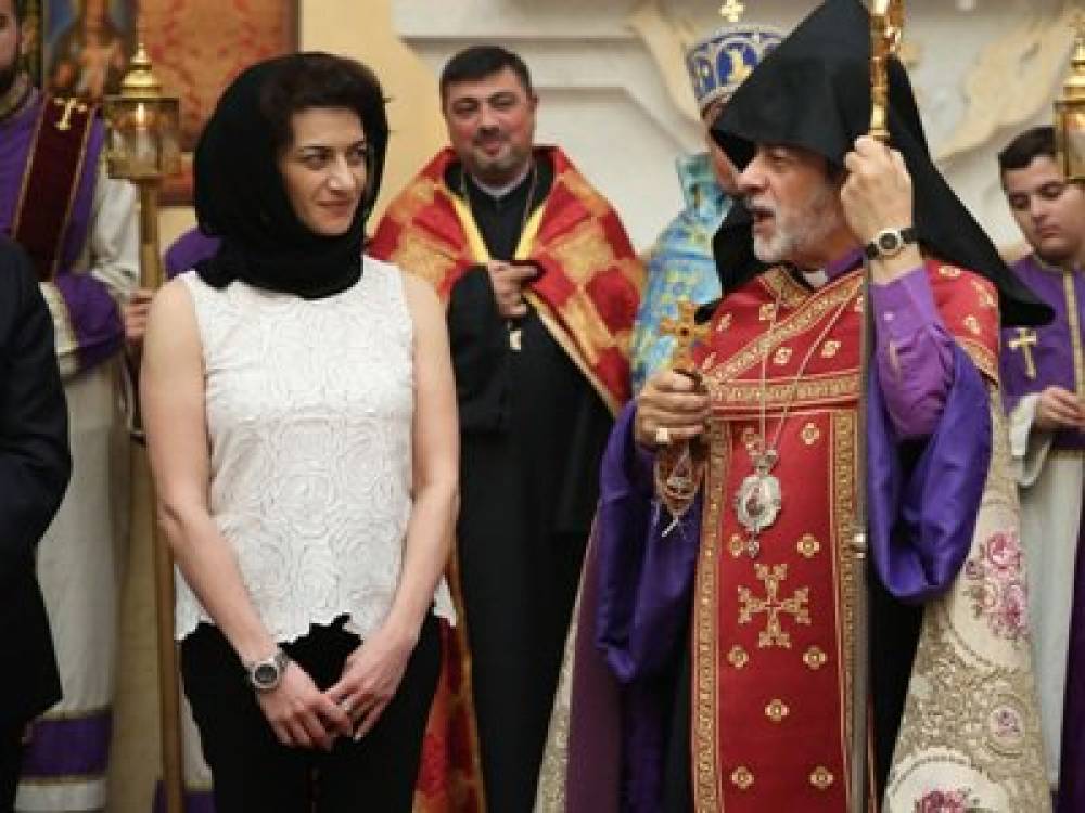 Աննա Հակոբյանը ապրիլի 7-ը նշել է Բրբենքի Ս․ Ղեւոնդյանց Մայր տաճարում