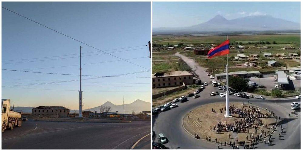 Երասխում հեռացրել են Հայաստանի դրոշը