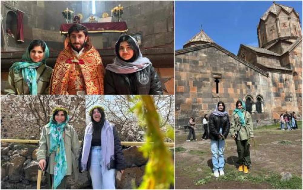 Փաշինյանի դուստրերը Հովհանավանքում մասնակցել են Ծաղկազարդի տոնին