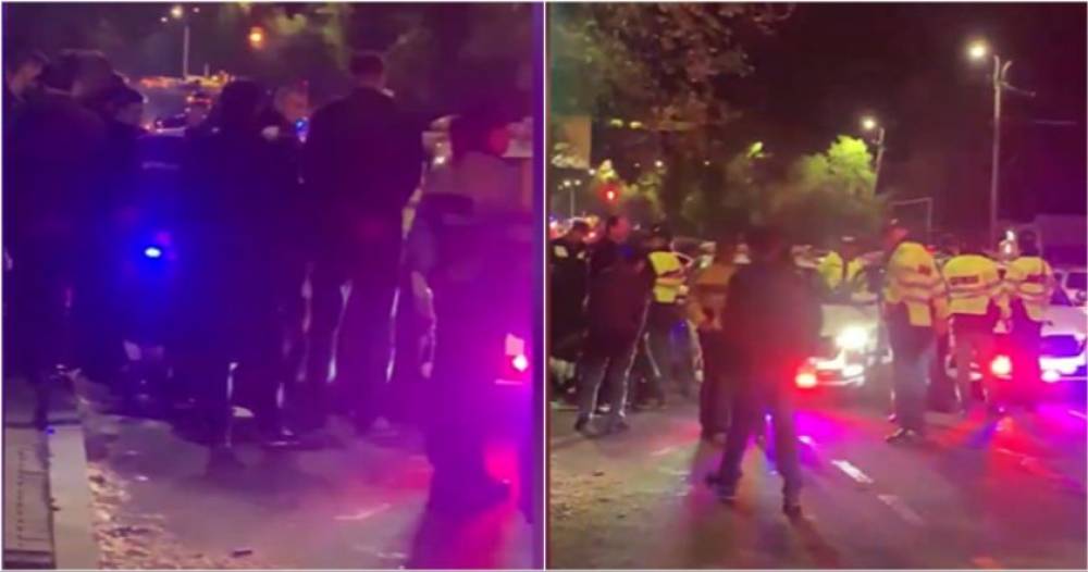 Հալաբյան փողոցում վթարից հետո ծեծկռտուք է սկսվել. կան տուժածներ (Video)