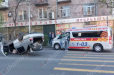 Երևանում բախվել են «Volkswagen Vento»-ն ու «Changan»-ը. «Volkswagen»-ը գլխիվայր շրջվել է
