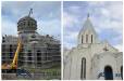 Ադրբեջանցիները քանդել են Շուշիի Ղազանչեցոց տաճարի խաչաձև լուսամուտն և պատկերաքանդակը (Լուսանկարներ)