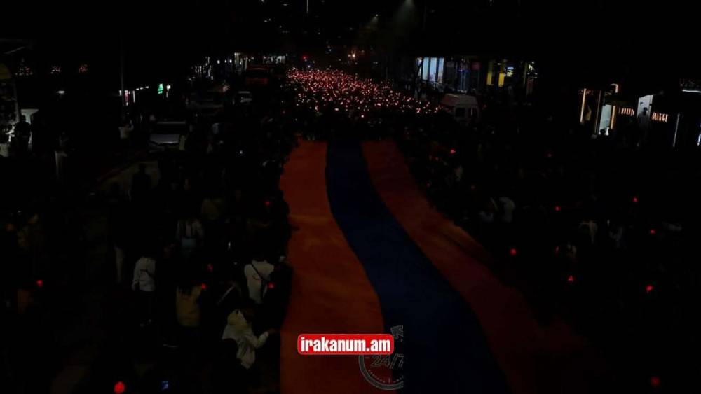 Ջահերով երթը՝ վերեւից. որքան մարդ է մասնակցել