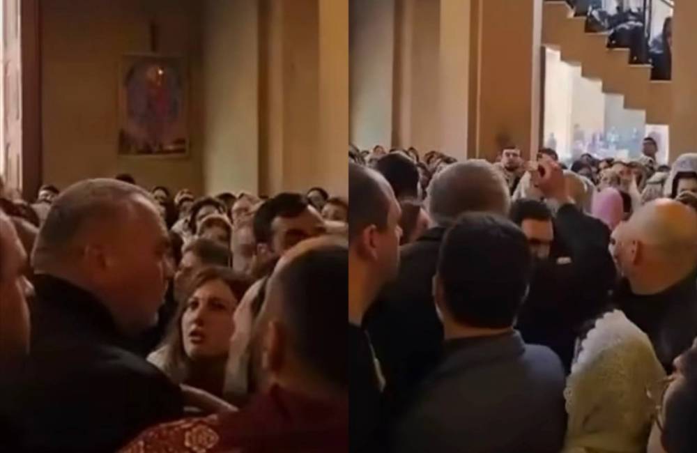 Նոր կադրեր. ինչպես է Փաշինյանի թիկնապահը եկեղեցում հարվածում այսօր կալանավորված 18-ամյա Դավիթին (տեսանյութ)