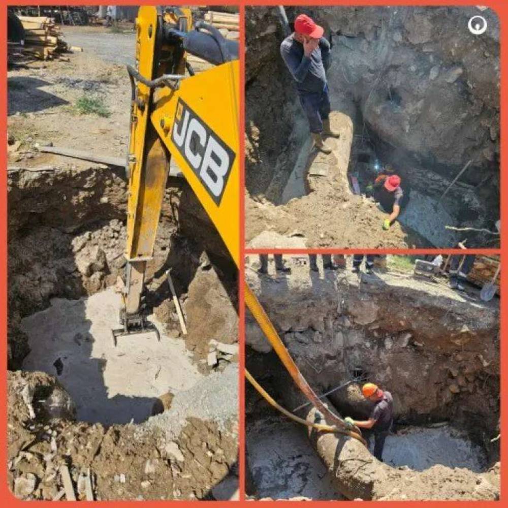 Աշտարակի խճուղում միաժամանակ վթարվել է Աջափնյակ վարչական շրջանի մեծ մասը սնող 2 ջրատար