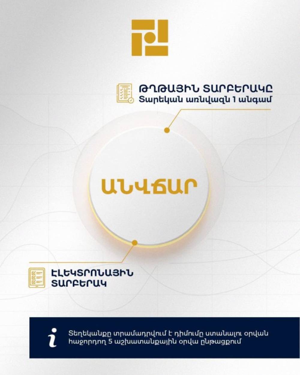Քաղաքացիները կարող են անվճար ստանալ բանկային հաշիվների վերաբերյալ տեղեկանքներ․ ԿԲ