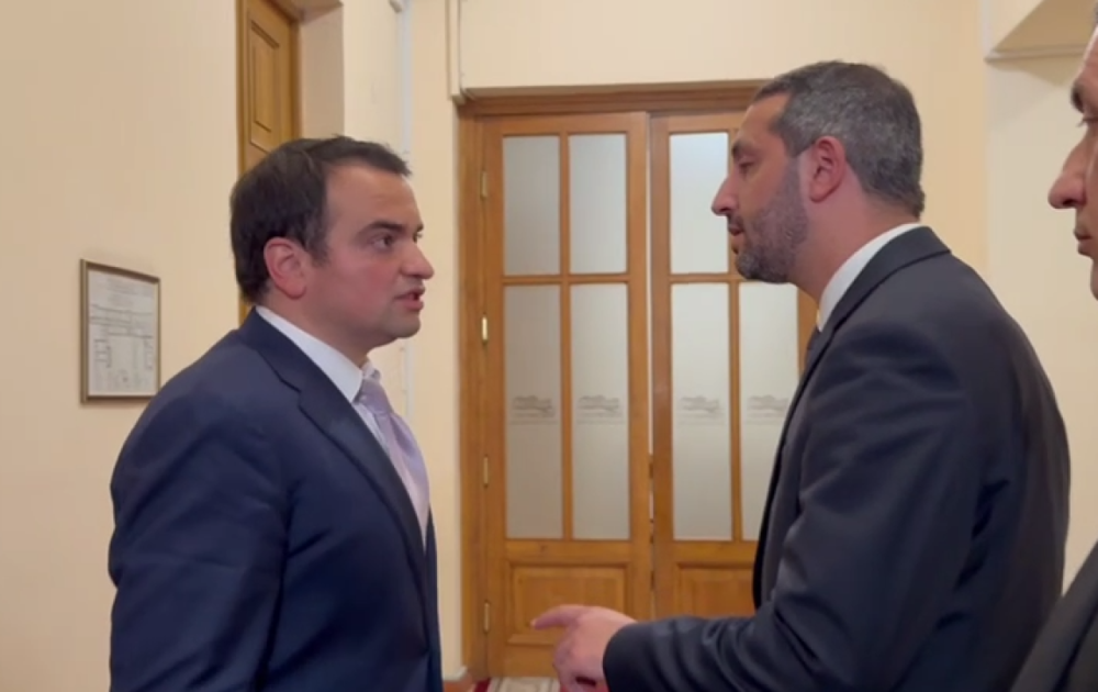 Ռուբեն Ռուբինյանն ու Նարեկ Կարապետյանն առանձնացան հարցեր պարզելու (Տեսանյութ)
