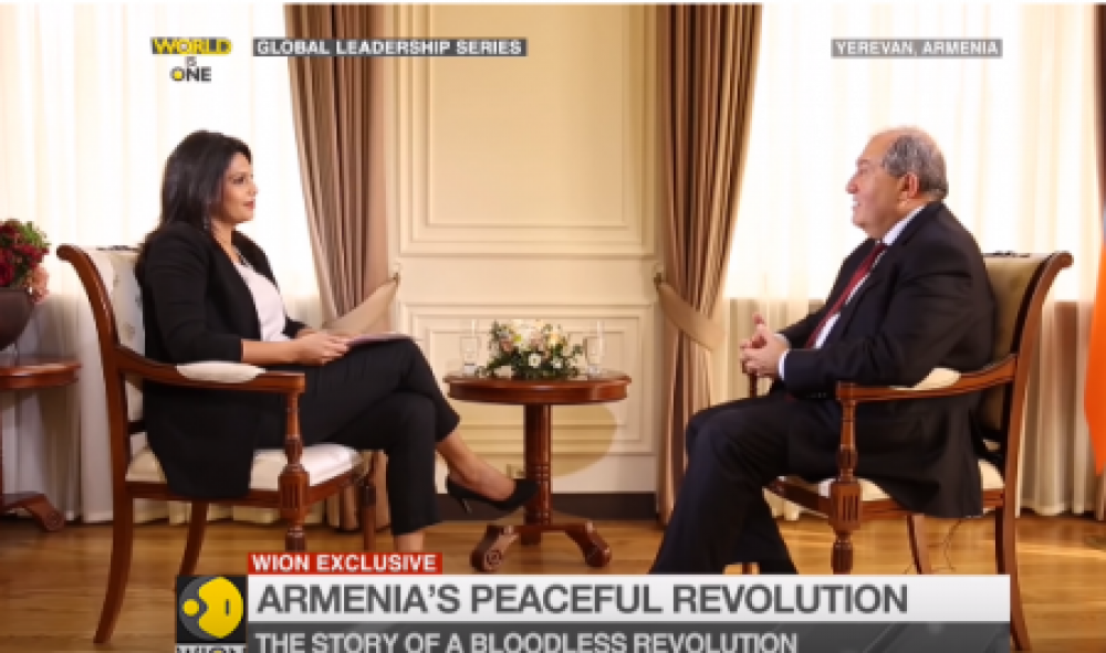 Արմեն Սարգսյանը հարցազրույց է տվել հնդկական WION TV հեռուստաալիքին (տեսանյութ)