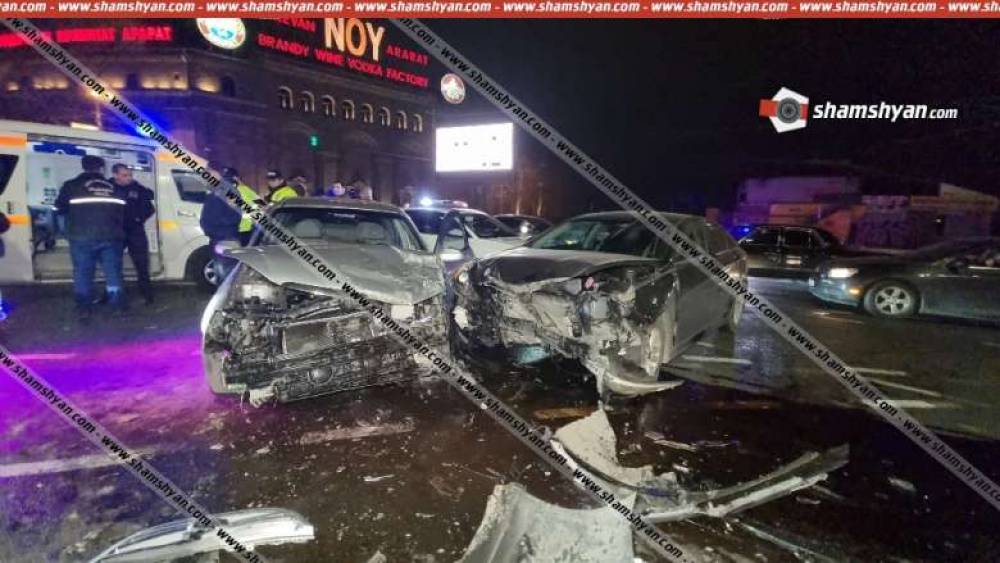 Խոշոր ավտովթար՝ Երևանում․ բախվել են Hyundai «Hyundai Sonata»-ն ու «Kia Sorento»-ն. կա վիրավոր