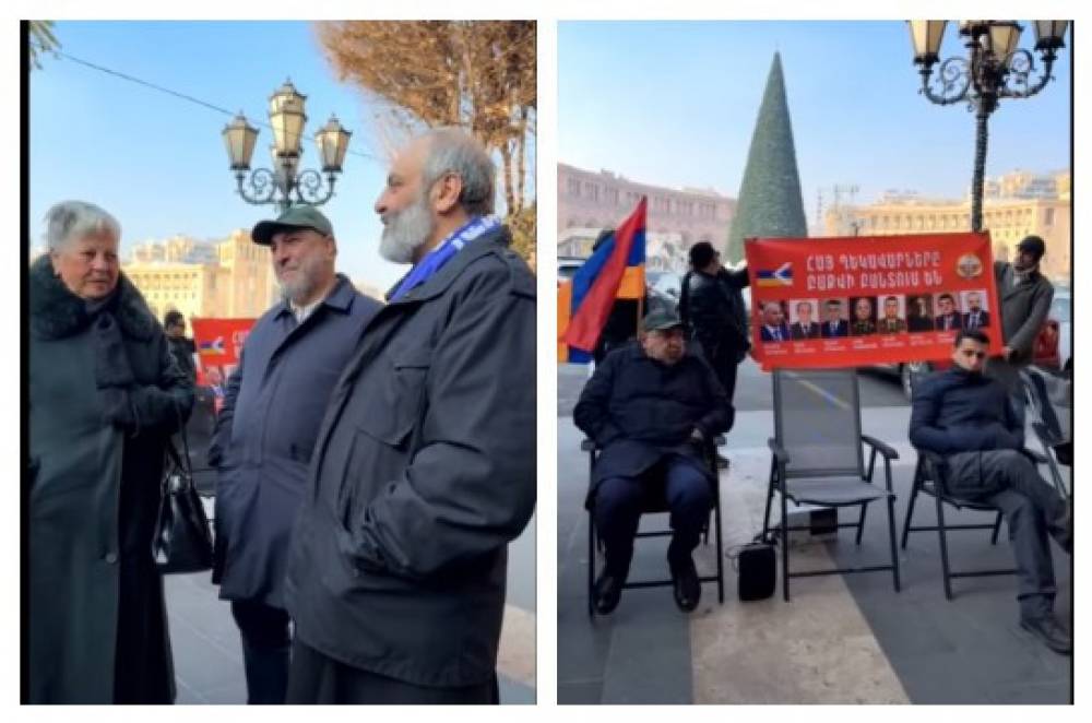 Բագրատ Սրբшզшնը կառավարության դիմաց է` գերիների, պահվող անձանց և պատանդների վերադարձի պահանջով (Տեսանյութ)