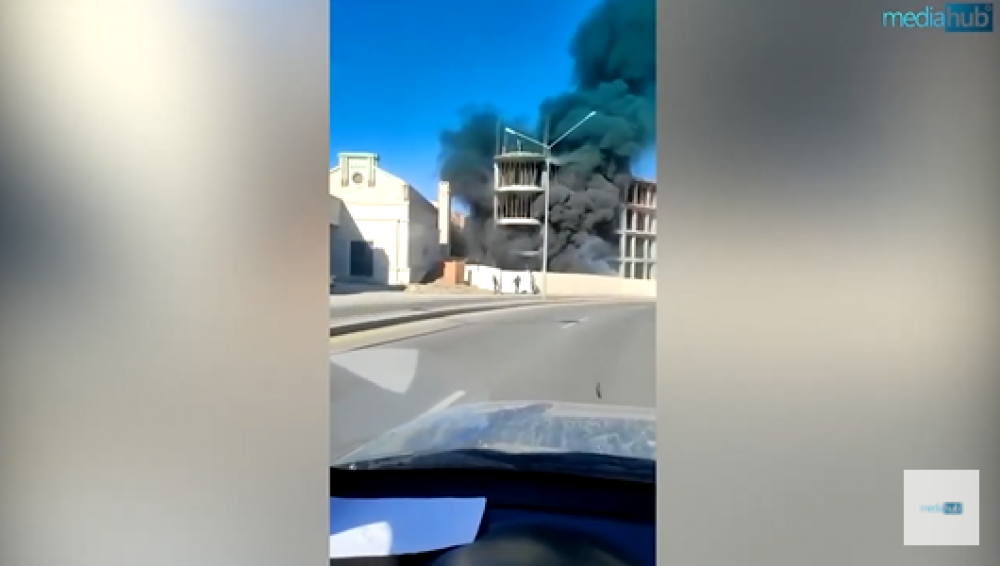 Տեսանյութ.Խոշոր հրդեհ Բաքվում. ռուսական դեսպանատան մոտ շենք է այրվում