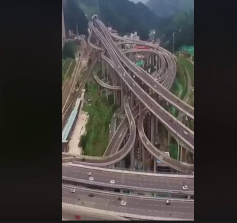 Ահա,թե ինչպիսի տեսք ունի տրանսպորտային հանգույցը Չինաստանում.տեսանյութ