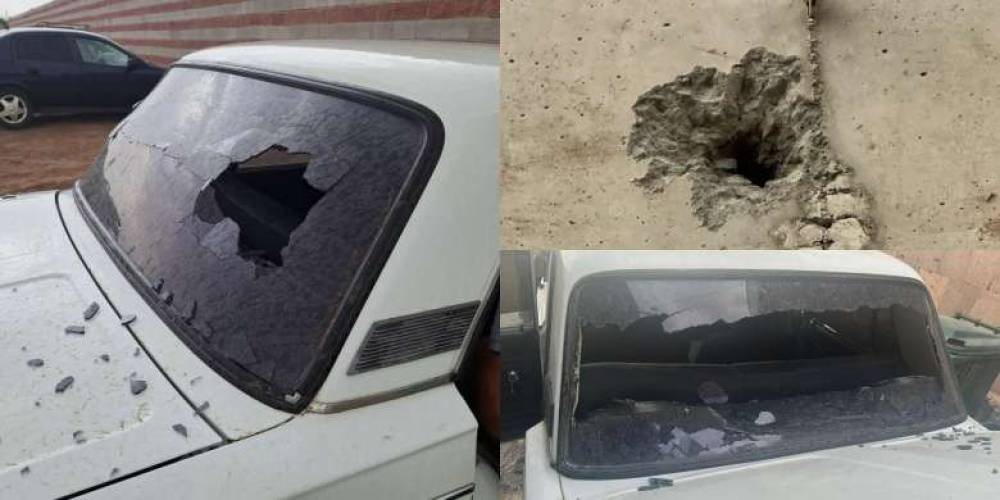 Երասխի ուղղությամբ Ադրբեջանի ԶՈՒ կրակի հետևանքով վնասվել է քաղաքացիական ավտոմեքենա․ ՊՆ (լուսանկարներ)