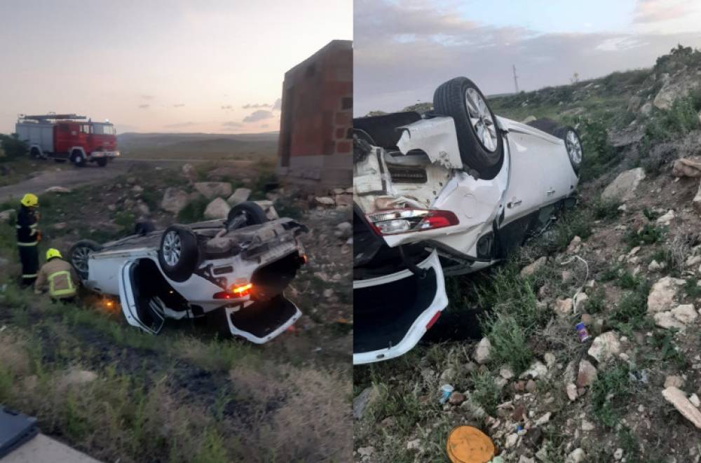 Երևան-Գյումրի ավտոճանապարհին «Kia»-ն դուրս է եկել ճանապարհի երթևեկելի հատվածից, շրջվել և հայտնվել դաշտամիջյան հատվածում