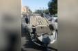 Ավտոմեքենան շուռ է եկել Վահե Ղազարյանի ավտոշարասյան համար ճանապարհը փակելուց հետո (Video)
