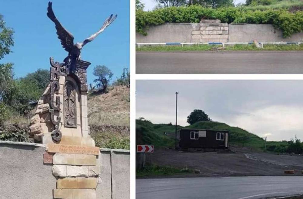 Կիրանցի հայտնի Արծվի արձանն ապամոնտաժել են (լուսանկարներ)