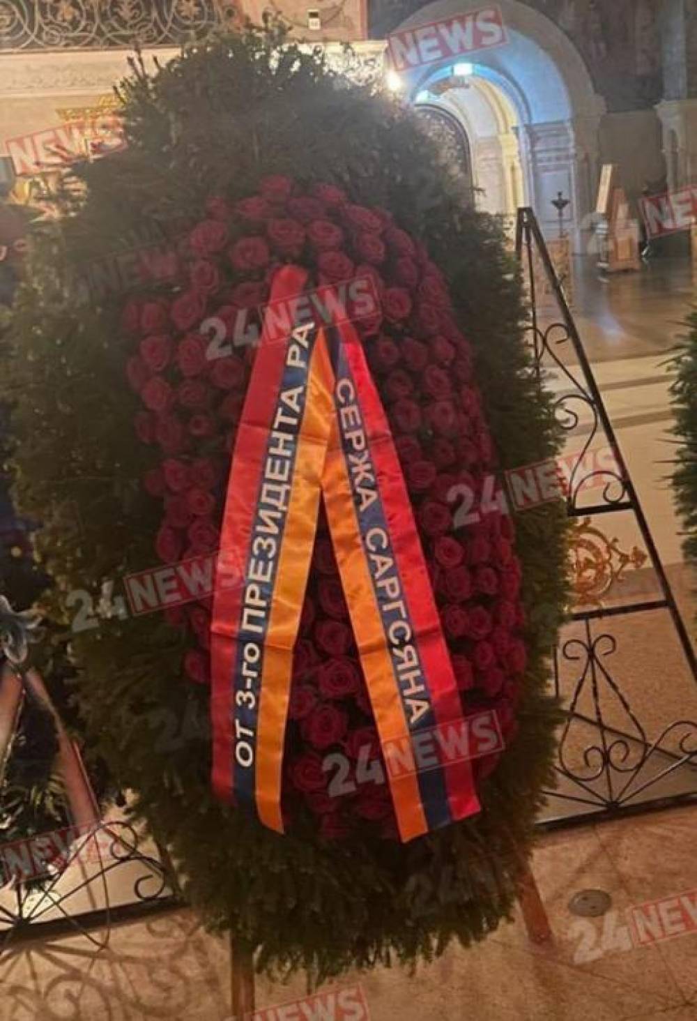 Սերժ Սարգսյանը Չիլինգարովի մահվան առիթով ծաղկեպսակ է ուղարկել Մոսկվայի Քրիստոս Փրկչի տաճար