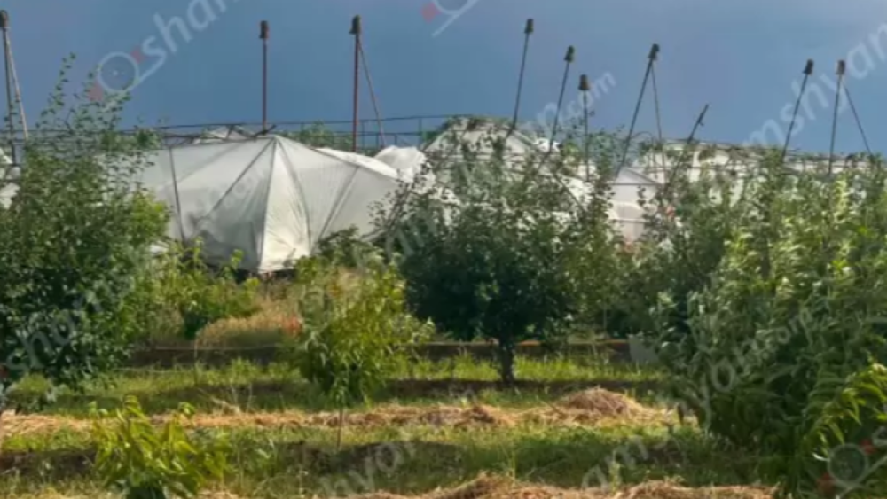 Ուժեղ քամին մեծ վնասներ է հասցրել Արմավիրի Տանձուտ գյուղում