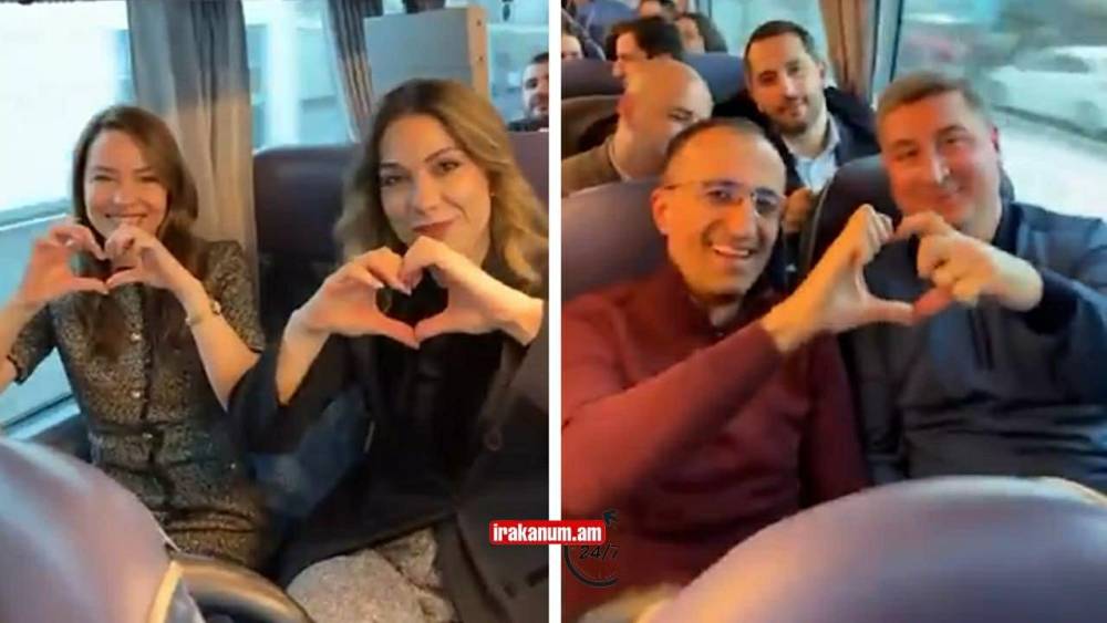 «Ժպտա». ՔՊ-ականների չստացված սրտիկներն ու պարելը իշխանական ավտոբուսում