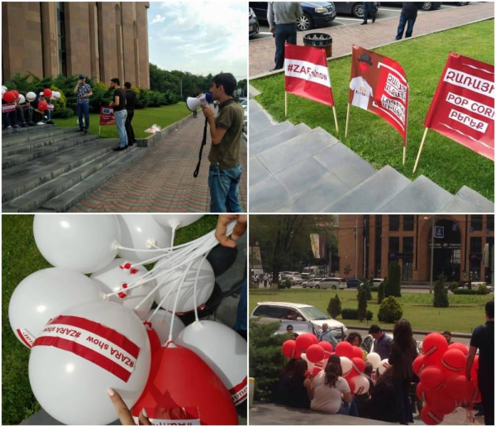 «Զառային անջատեք, ողջամտությունը միացրեք». ուրախ բողոքի ակցիա Երևանի քաղաքապետարանի դիմաց (տեսանյութ)