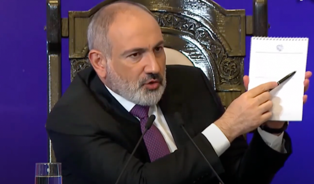 Փաշինյանը հաստատեց, որ առանց ժողովրդի կարծիքը հարցնելու պատրաստ է ստորագրել «խաղաղության պայմանագիր» (տեսանյութ)