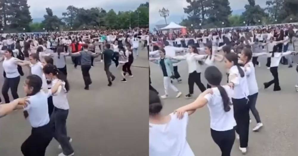 Պարեք ձեր կամքին մատաղ Հայը եղել է կա և կլինի.Արցախցի երեխաների շուրջպարը Ստեփանակերտում