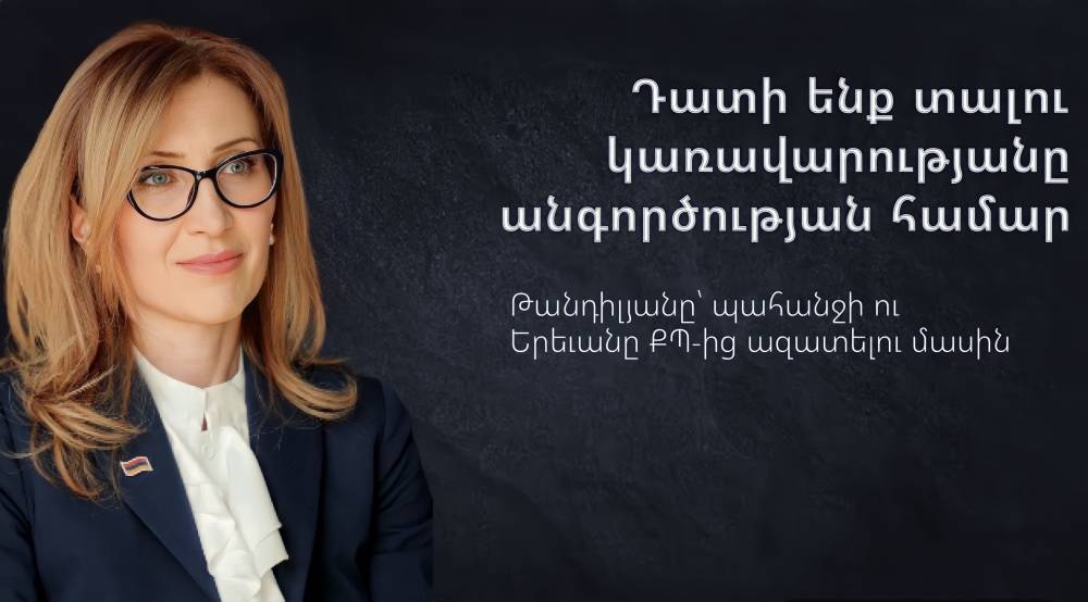 Դատի ենք տալու կառավարությանը անգործության համար. Թանդիլյանը՝ պահանջի ու Երեւանը ՔՊ-ից ազատելու մասին