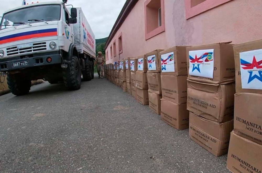 Ռուսական խաղաղապահ զորակազմի մեքենաներով Ստեփանակերտ է հասցվել 223 տոննա մարդասիրական բեռ. ՌԴ ՊՆ