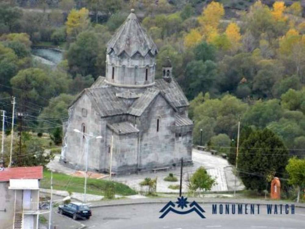Լուսանկարում Բերձորի Սուրբ Համբարձման եկեղեցին է, որը Ադրբեջանը հիմնահատակ քանդել է