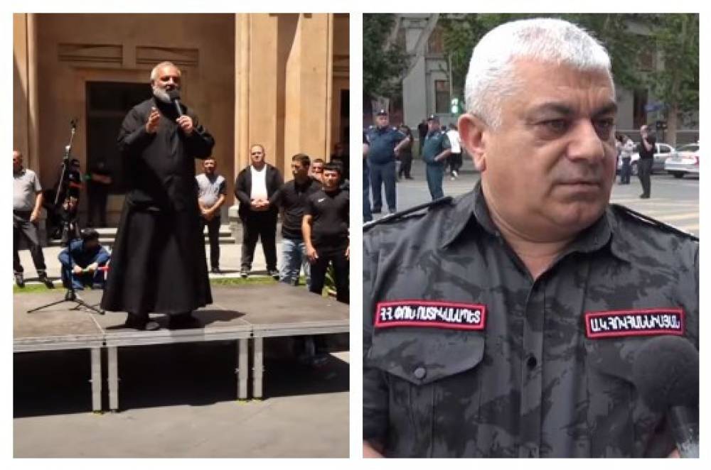 Էնքան խաշլամա ես կերել, գառ ու խոզ, հիմա եկել ես ինձ ասում ես՝ Տեր հայր, ցուցարարներին՝ լակո՞տ, հայելի պահիր քո մոտ. Սրբազանը՝ ոստիկանապետին (Տեսանյութ)