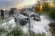 «Hyundai Solaris»-ը գազալցակայանից դուրս գալուց պայթել է. կա 3 վիրավոր