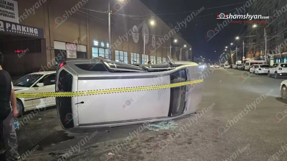«Մալաթիա Մոլ»-ի հարևանությամբ բախվել են «BMW»-ը և «Opel Zafira»-ն, վերջինը կողաշրջվել է