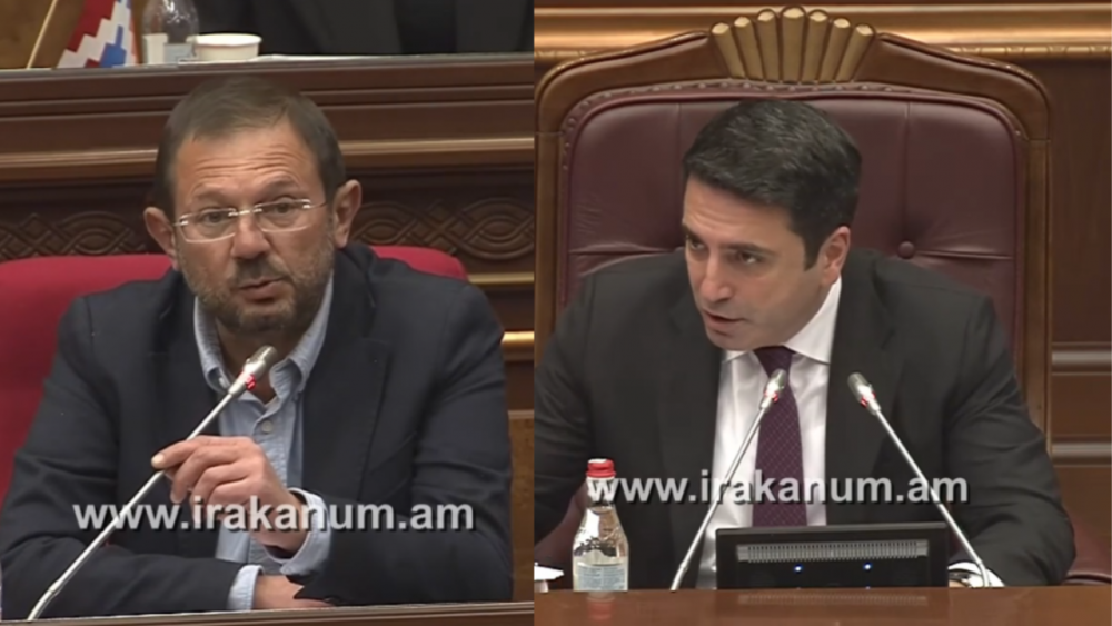 Ալեն Սիմոնյանը և Գեղամ Մանուկյանը տվեցին իրար․ ՔՊ-ականները ռեպլիկներով օգնության հասան