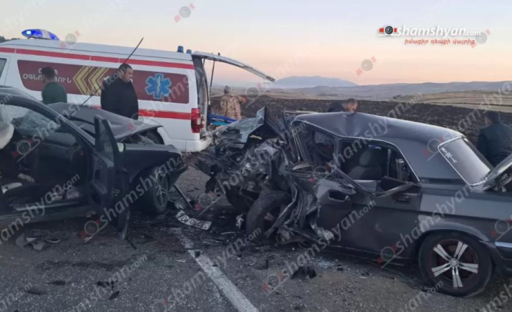 Արագածոտնի մարզում բախվել են «Mercedes»-ն ու «Volga»-ն. կա 1 զnհ, 3 վիրավոր