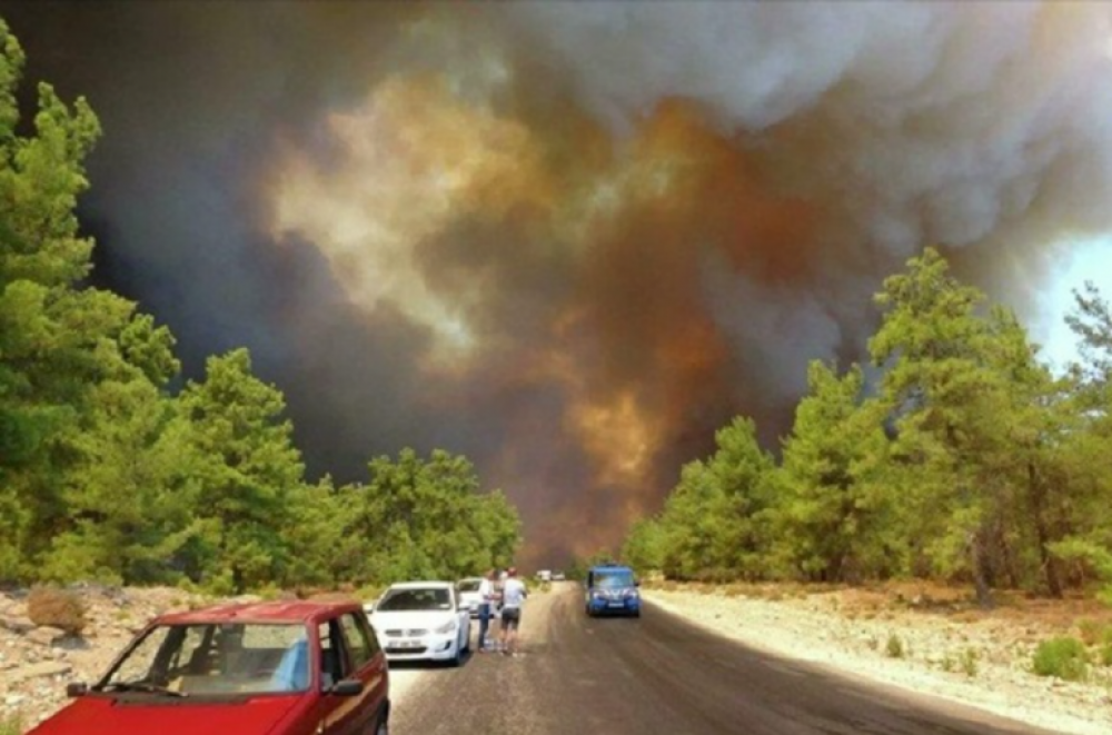 Թուրքիայում կայծակի հարվածից խոշոր անտառային հրդեհ է բռնկվել