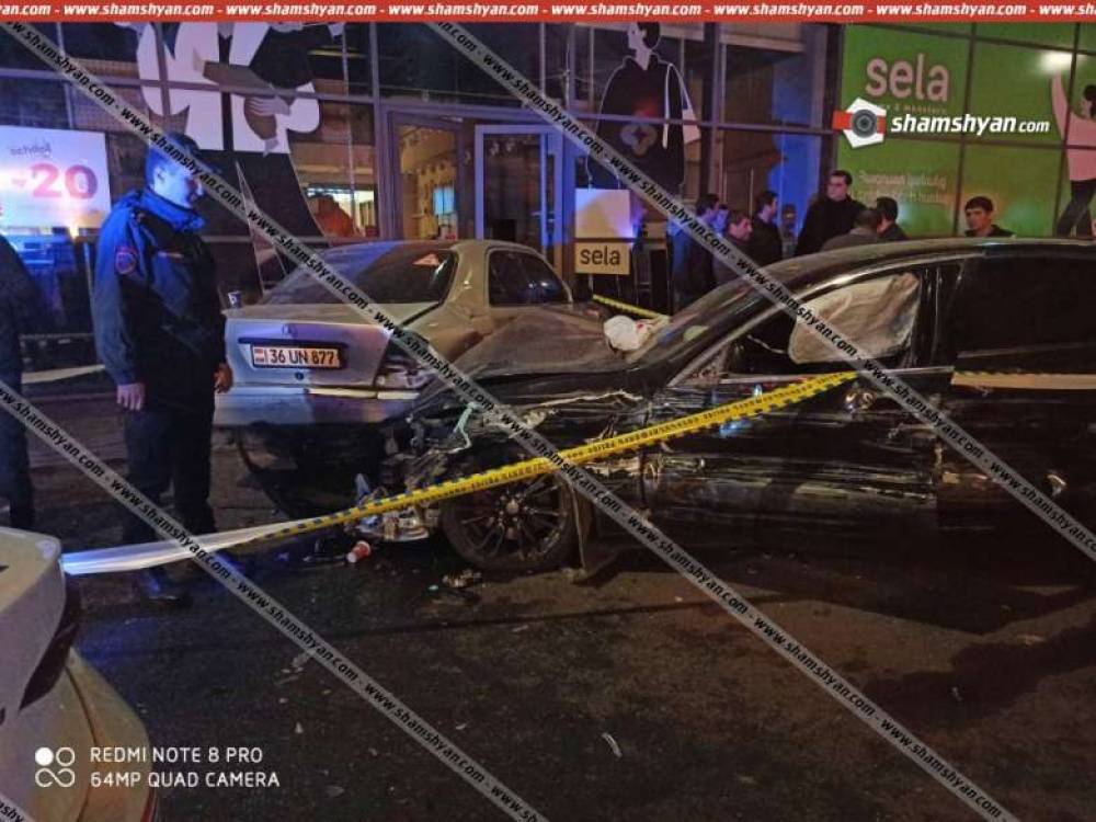 Խոշոր ավտովթար Երևանում. բախվել են Range Rover-ը, Infinti-ն, Mercedes-ն ու Mazda-ն. կա վիրավոր