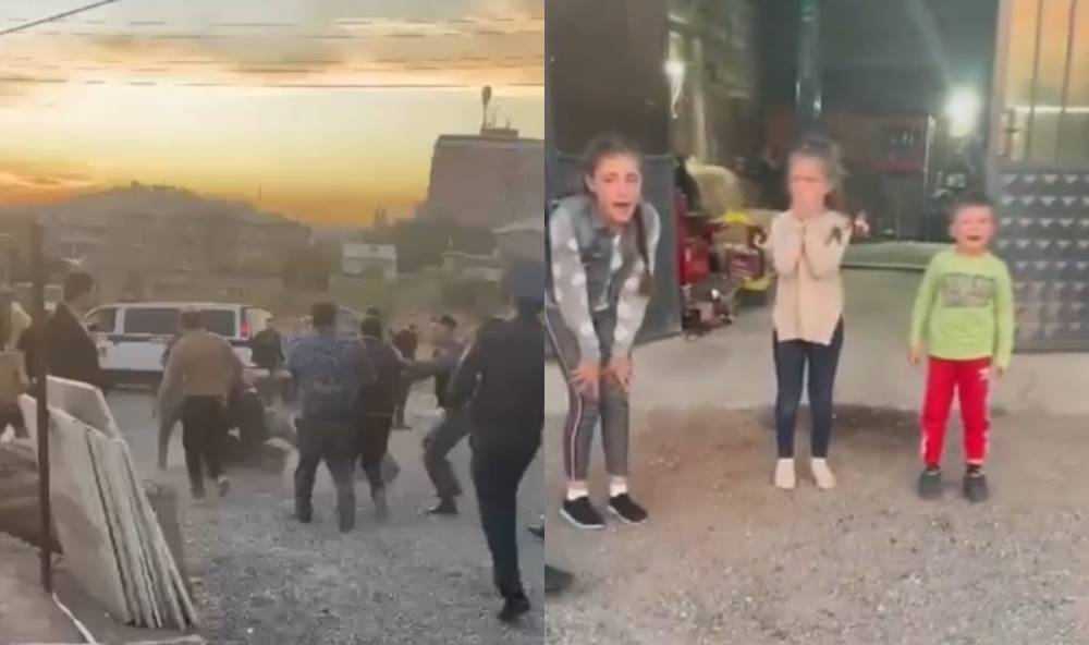 Ոստիկանները երեխաների աչքի դիմաց ծեծելով բերման են ենթարկում քաղաքացուն.(տեսանյութ 18+)