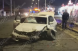 «BMW»-ն Երևանյան փողոցում կոտրել է բաժանարար գոտում տեղադրված երկաթե ճաղավանդակները